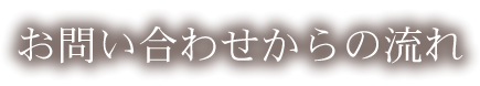 お問い合わせからの流れ