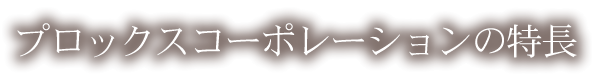 プロックスコーポレーションの特長